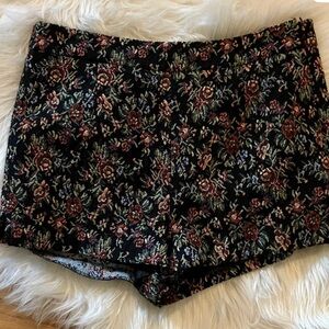 Forever 21 tapestry floral high waist shorts